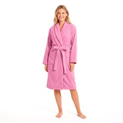 Bubblegum Pink Premium Terry Bathrobe for Men & Women  450 GSM